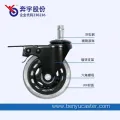 Transparent Office Chair Caster Wheel with Brake
